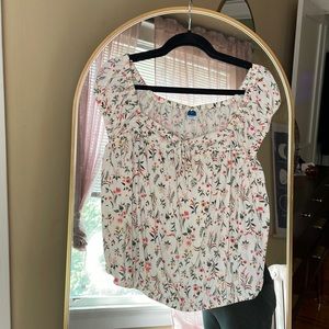 floral crop top xl